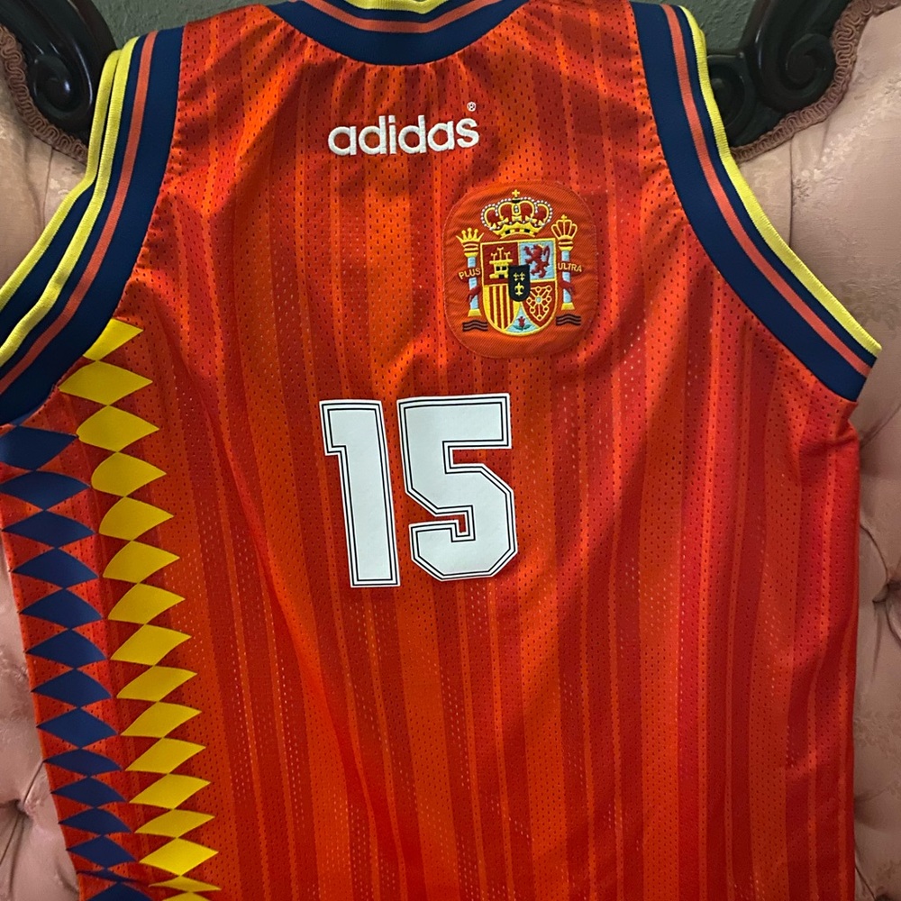 Adidas Orange and Yellow Basketball Jersey